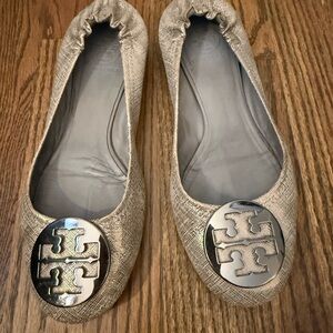 Tory Burch Women’s Minnie Metallic Ballet Flats